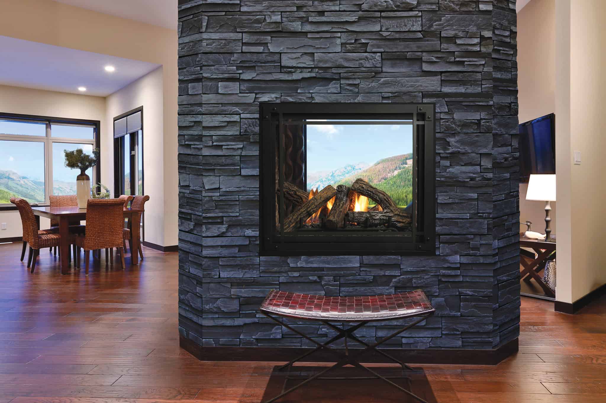 Marquis Bentley See-Through Gas Fireplace